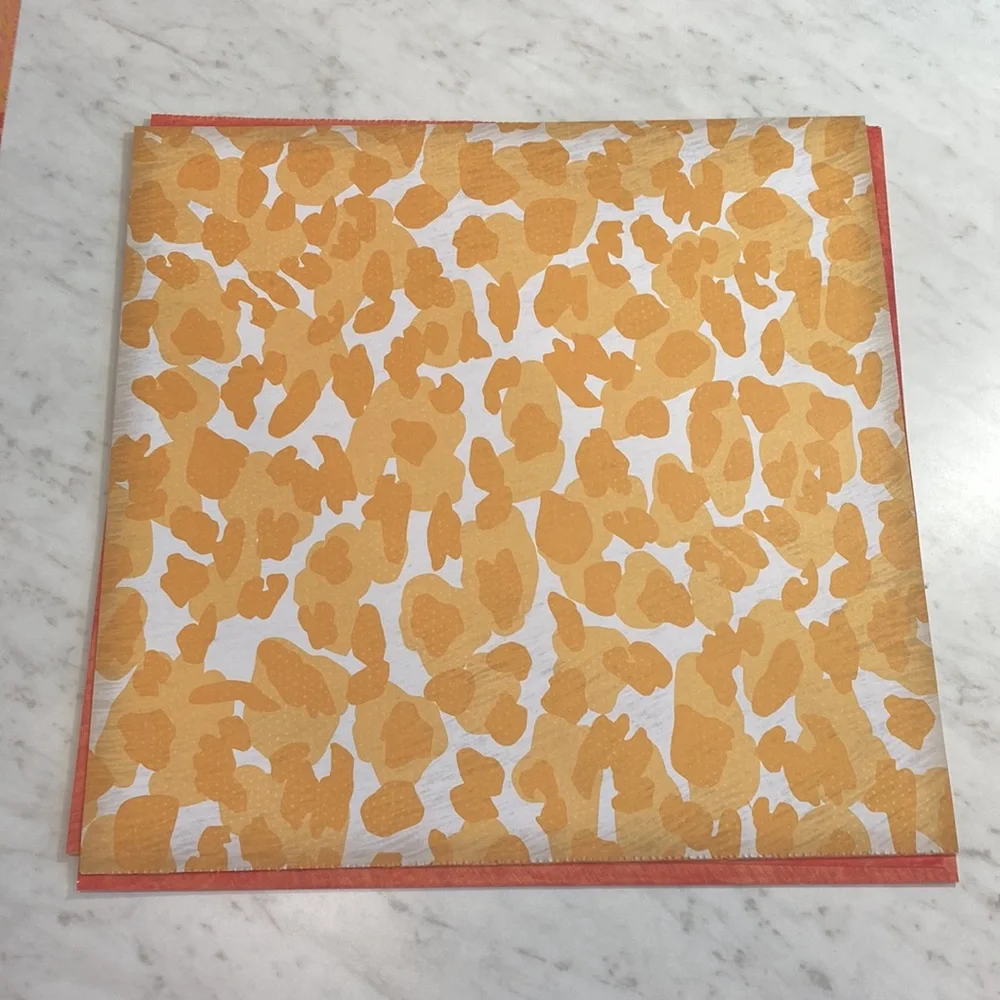 Orange Yellow Safari Print Scrapbook Papers 15 Sheets 12x12